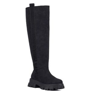 New Jaime women's gothic stunning wide width knee-high boots, Size 10W